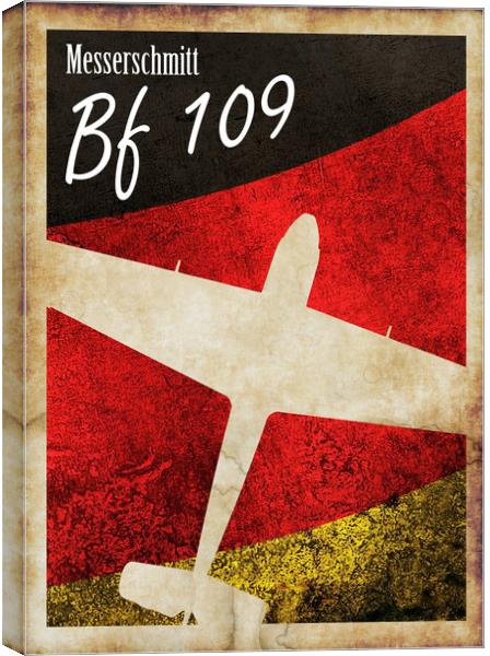 Bf 109 Vintage Canvas Print by J Biggadike