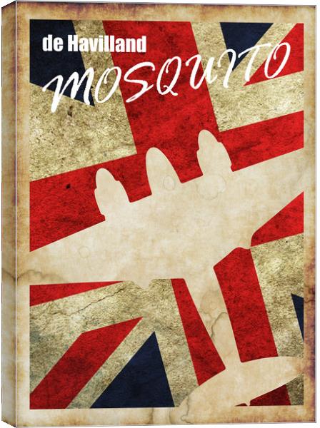 Vintage Mosquito Poster Canvas Print by J Biggadike
