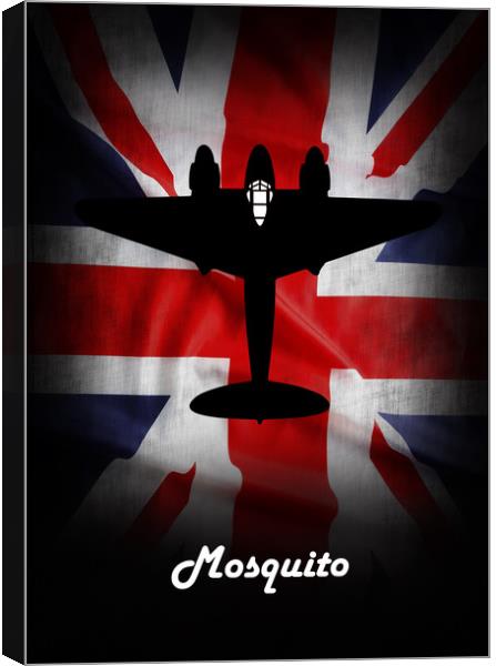 de havilland Mosquito Union Jack Canvas Print by J Biggadike