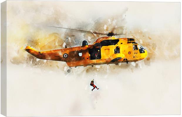 RAF Sea King - Painting Canvas Print by J Biggadike