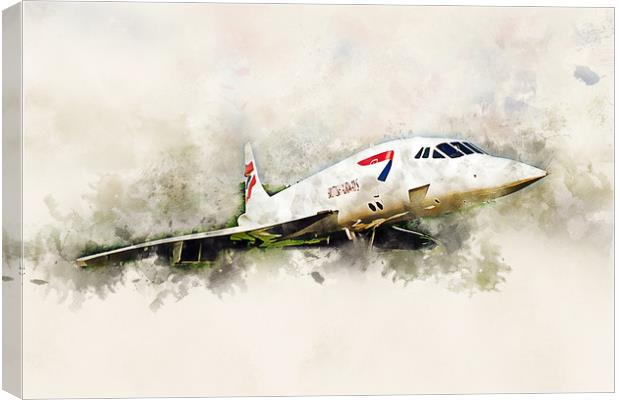 BA Concorde - Painting Canvas Print by J Biggadike