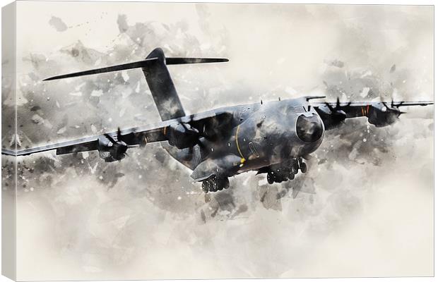 RAF Airbus A400m - Painting Canvas Print by J Biggadike