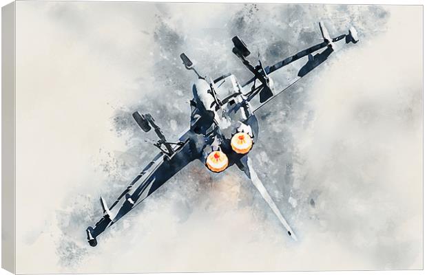RAF Typhoon - Painting 2 Canvas Print by J Biggadike