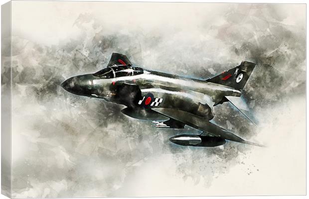 RAF F-4 Phantom II - Painting Canvas Print by J Biggadike