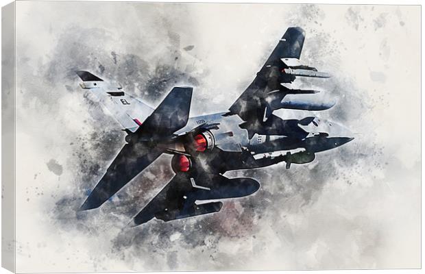 RAF Jaguar - Painting Canvas Print by J Biggadike