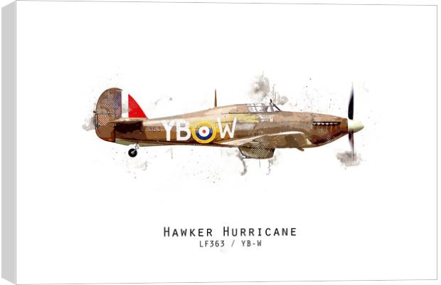 Hurricane Sketch - LF363_YBW Canvas Print by J Biggadike