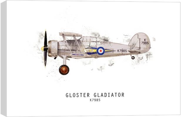 Gladiator Sketch - K7985 Canvas Print by J Biggadike