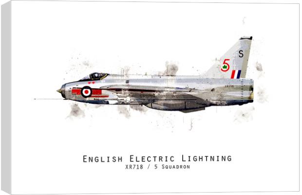 Lightning Sketch - XR718 Canvas Print by J Biggadike