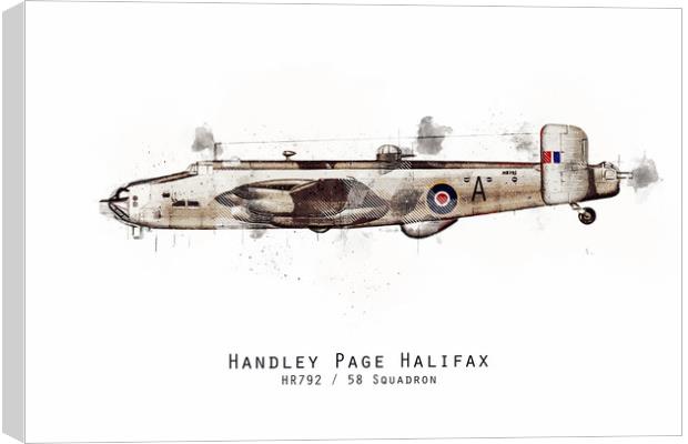 Halifax Sketch - HR792 Canvas Print by J Biggadike