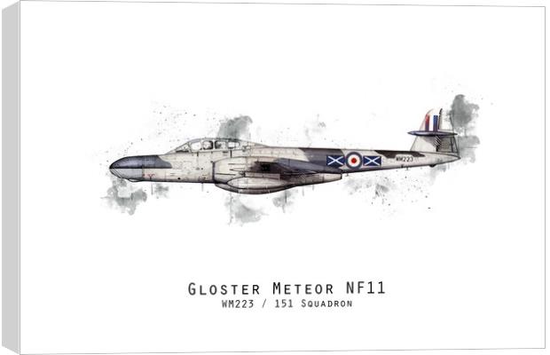 Meteor Sketch - WM223 Canvas Print by J Biggadike