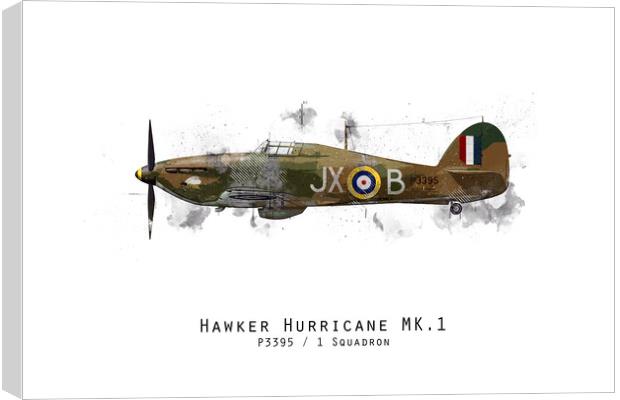 Hurricane Sketch - P3395 Canvas Print by J Biggadike