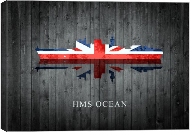HMS Ocean Canvas Print by J Biggadike