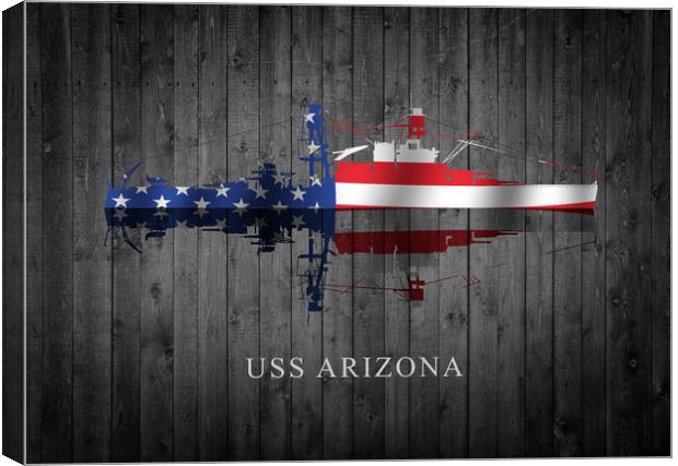 USS Arizona Canvas Print by J Biggadike