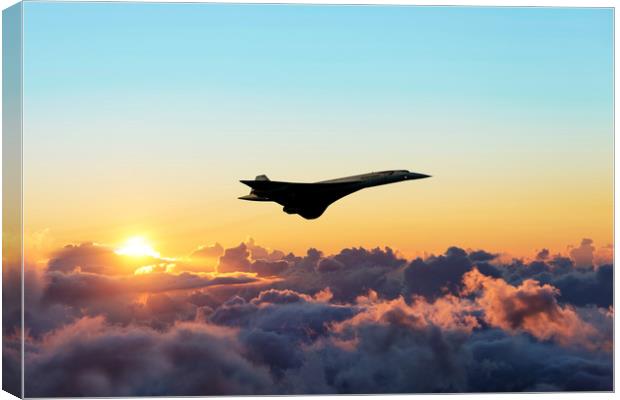 Concorde Above The Clouds Canvas Print by J Biggadike