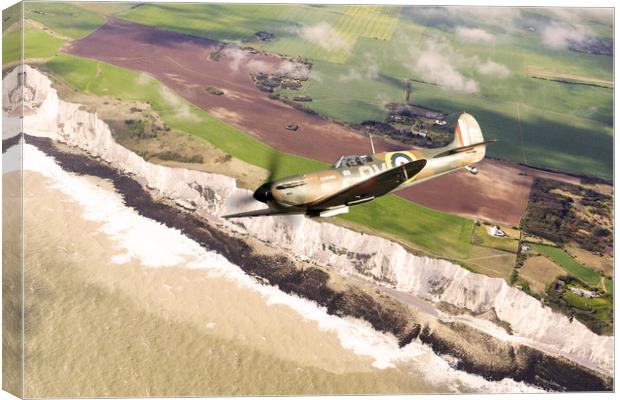The Duxford Spitfire Canvas Print by J Biggadike