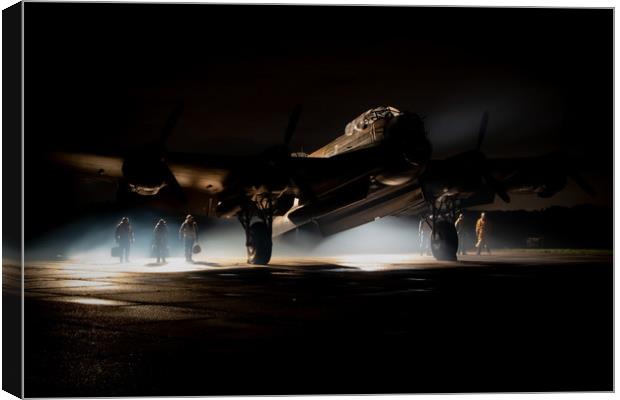 Bomber and Her Crew Canvas Print by J Biggadike