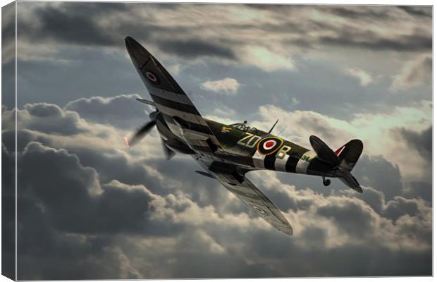 Spitfire MH434 Canvas Print by J Biggadike