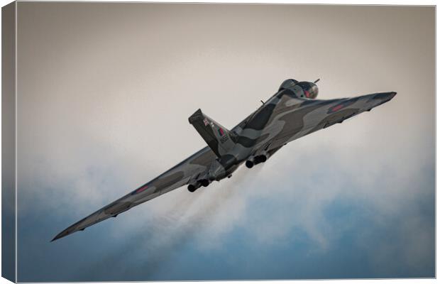 Vulcan Bomber Skyward Canvas Print by J Biggadike