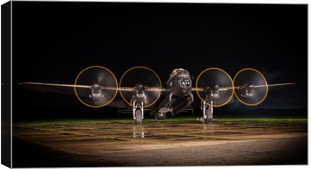 Avro Lancaster Bomber Engine Run Canvas Print by J Biggadike
