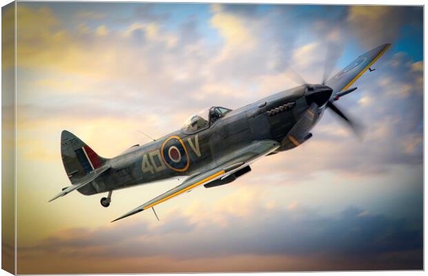 Supermarine Spitfire TE311 Canvas Print by J Biggadike