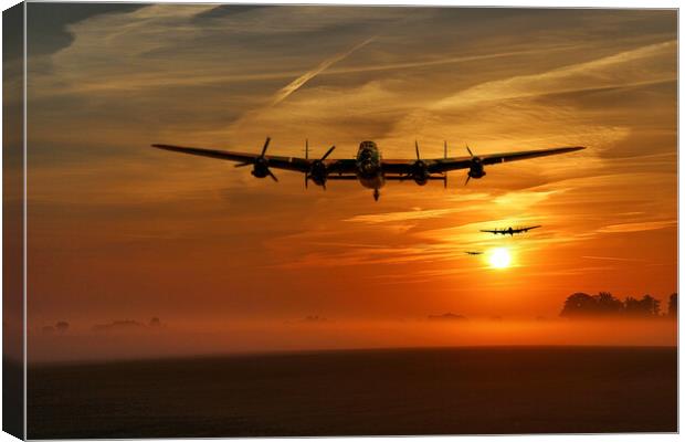Lancasters - After The Night Shift Canvas Print by J Biggadike