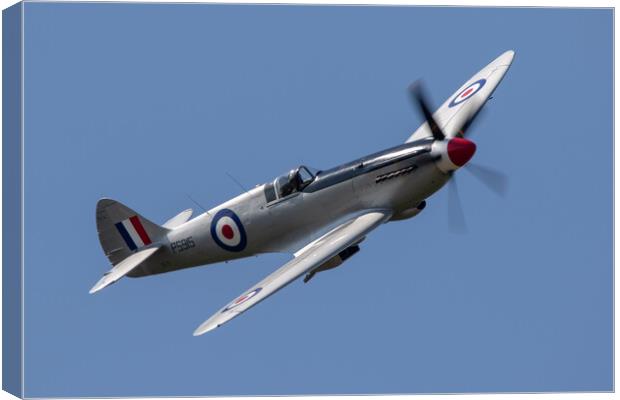 Spitfire PS915 Canvas Print by J Biggadike