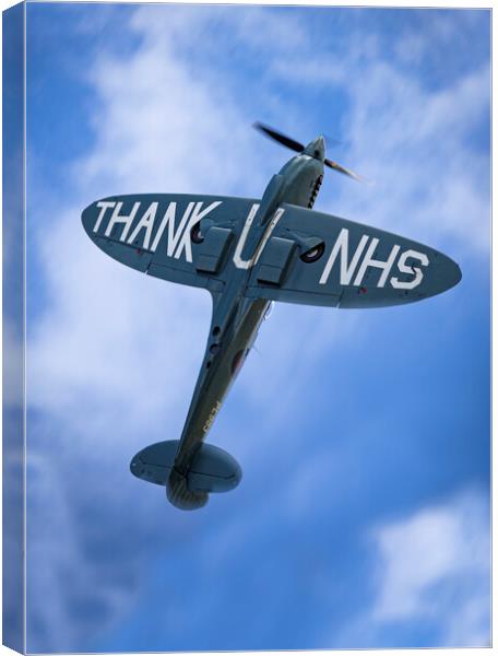NHS Spitfire Canvas Print by J Biggadike