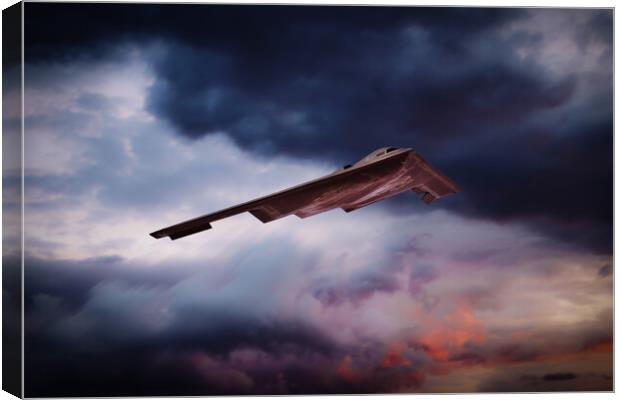 B-2 Sunset Canvas Print by J Biggadike