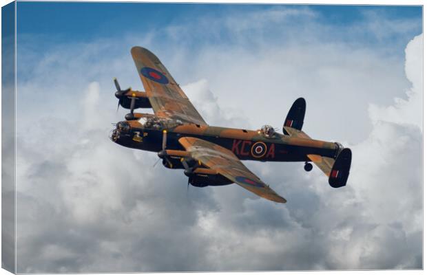 Lancaster Bomber Topside Canvas Print by J Biggadike