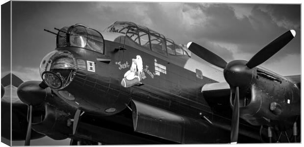 Lancaster Bomber Just Jane Canvas Print by J Biggadike