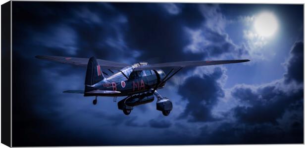 Lysander Night Ops Canvas Print by J Biggadike