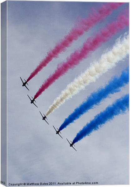 Red Arrows 4 Canvas Print by Matthew Bates