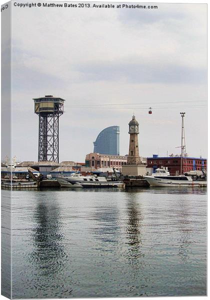 Barcelona Seafront Canvas Print by Matthew Bates