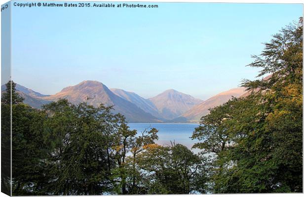 View over Wast Water Canvas Print by Matthew Bates
