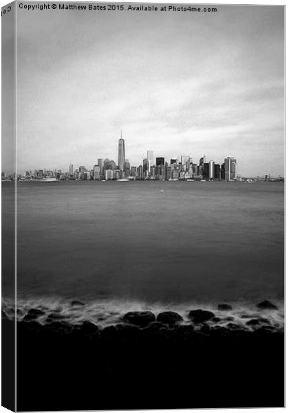 Manhattan from Liberty Island Canvas Print by Matthew Bates