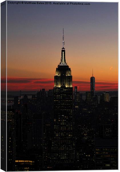 Empire State Building Canvas Print by Matthew Bates
