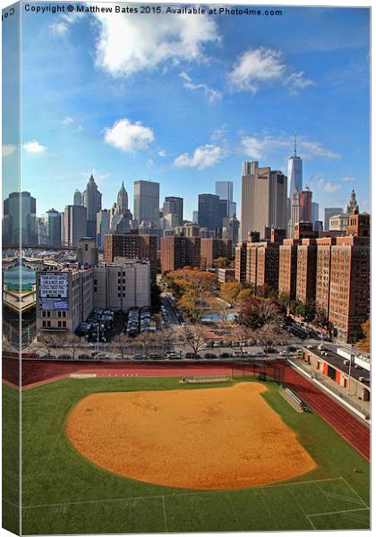 New York baseball field Canvas Print by Matthew Bates