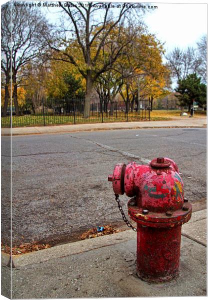  Chicago Hydrant Canvas Print by Matthew Bates
