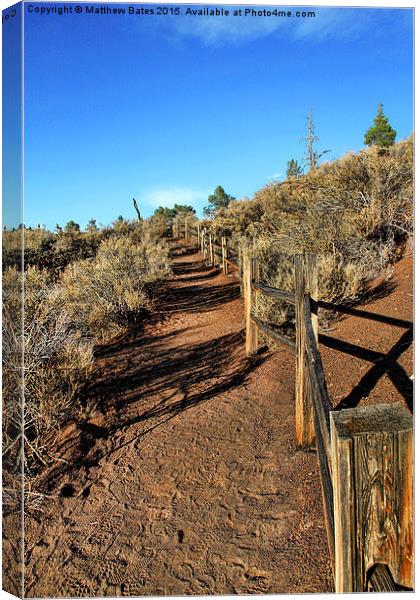  Sunset Crater Path Canvas Print by Matthew Bates