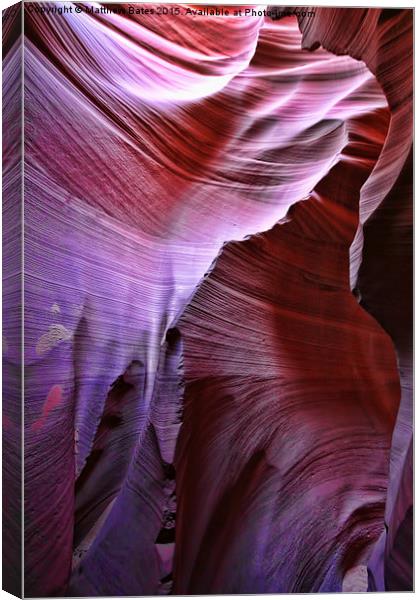  Antelope Canyon Passageway  Canvas Print by Matthew Bates