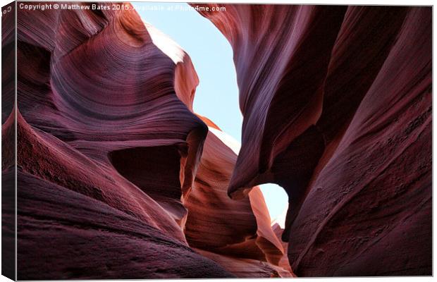 Shapes of Antelope Canyon Canvas Print by Matthew Bates