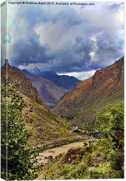 Andean Valley Canvas Print by Matthew Bates