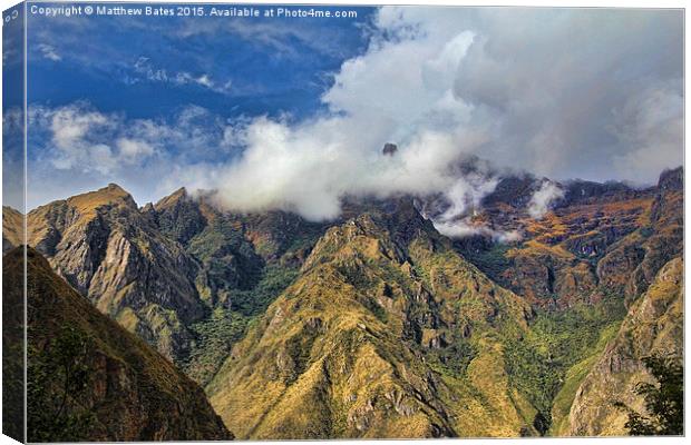 Andean Peaks Canvas Print by Matthew Bates