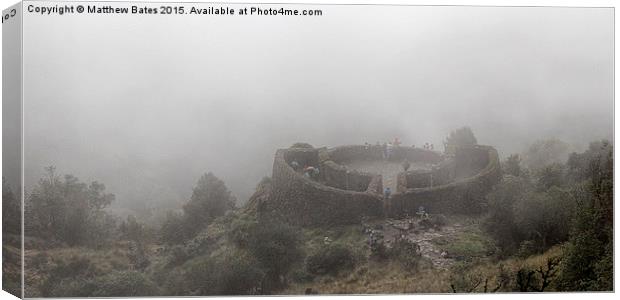 Ancient Inca ruins Canvas Print by Matthew Bates