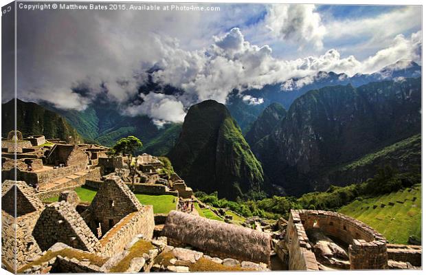 Machu Picchu scene Canvas Print by Matthew Bates