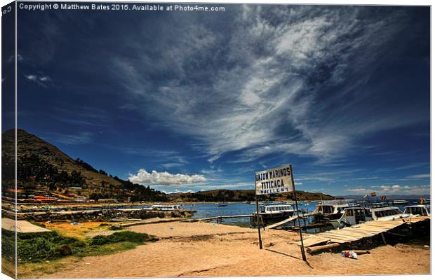  Shores of Titicaca Canvas Print by Matthew Bates