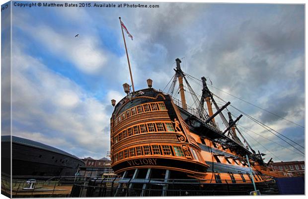  HMS Victory Canvas Print by Matthew Bates