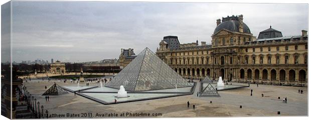 The Louvre Pyramids Canvas Print by Matthew Bates
