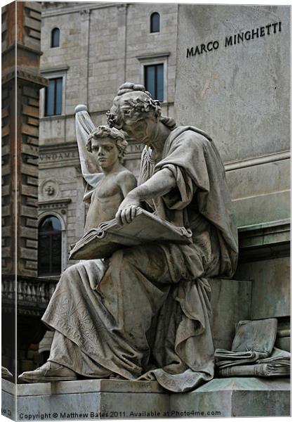 Rome Statue Canvas Print by Matthew Bates