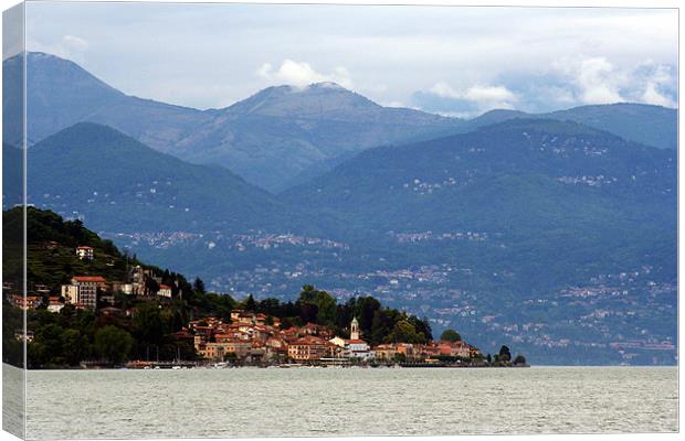 Verbania from Lake Maggoire. Canvas Print by Matthew Bates